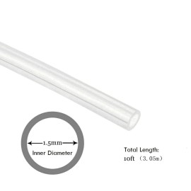 sashow Silicone Tube 1.5mm IDx3mm OD 10ft 3.05m Food Grade Flexible Pure Rubber Tubing