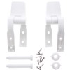 Canomo Universal White Plastic Toilet Seat Hinges Replacement with Bolts
