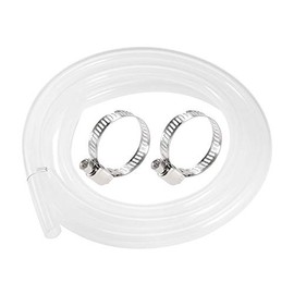 uxcell Silicone Tubing 19mm(3/4") ID 25mm(1") OD 10ft Silicone Rubber Tube Air Hose Water Pipe Clear with Clamps