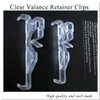 2.5 Inch Valance Clips, Clear Plastic Valance Clips for Blinds,
