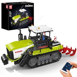 Mould King 17093 Crawler Tractor Technique Building Set, App-Controlled/RC Farm Truck Construction Vehicle Toys, DIY Engineering STEM Model Kit, Gifts Idea for Age 14+/Adult-1357 Piece