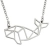 Annie Oak Womens 316L Stainless Steel 925 Silver Geometric Whale