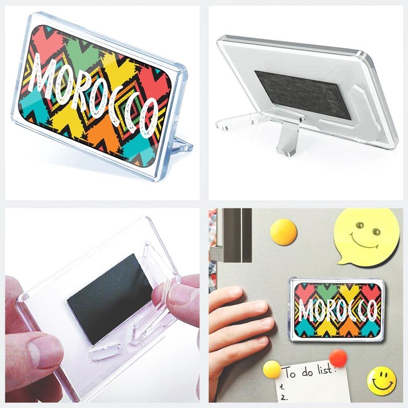 Classic Rectangle Magnet with Stand - Morocco African Tribal Design