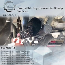 Enocos 52014892AC 3 Way Heater Control Valve with Mounting Bracket for 2013-2018 D'-odge Ram 1500 2500 3500 4500 3.6L 5.7L Replace# 52014892AA Engine Coolant Bypass Valve 52014892AB