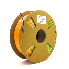 Tri-Color Magic Silk PLA 3D Printer Filament, 1.75mm (± 0.03 mm), 3-Color Coextrusion 3D Printer & Pen Magic Silk PLA Filament, 1kg/2.2lbs (Blue Green Orange)
