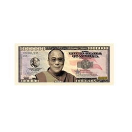 American Art Classics Pack of 25 Bills - Dalai Lama Million Dollar Novelty Collectible Bill - The 14th Dalai Lama