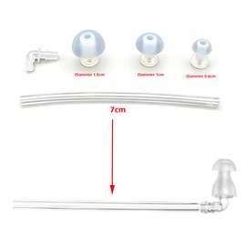 DeaHea 3 Set Hearing Aid Ear Plug Replacement Silicone BTE Hearing Aids Ear Tips with Sound Tube Tubing Domes Eartips for BTE Hearing Aids Behind-The-Ear In-The-Ear ITE Hearing Amplifier Pocket Talker