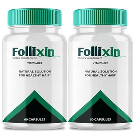 Follixin Hair Growth Capsules, Follixin Hair Health Supplement Pills - Maximum Strength, Follixin Hair Nurture, Strengthen & Revitalize with All Natural Formula, Follixin Support Reviews (2 Pack)