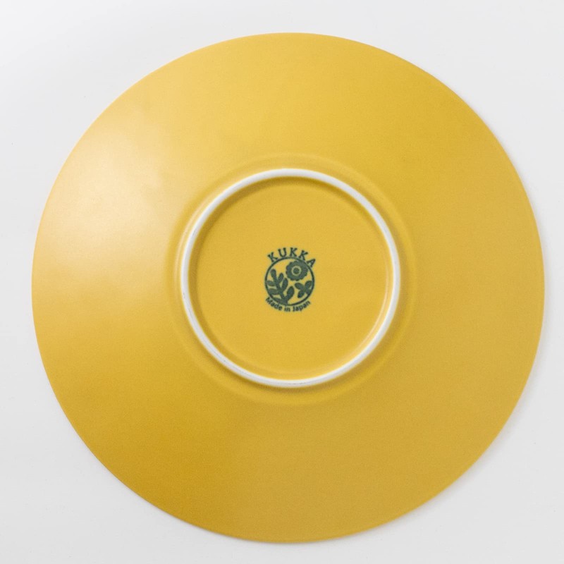 Minoru Pottery Mino Ware KUKKA 220 Plate, Hazel Yellow