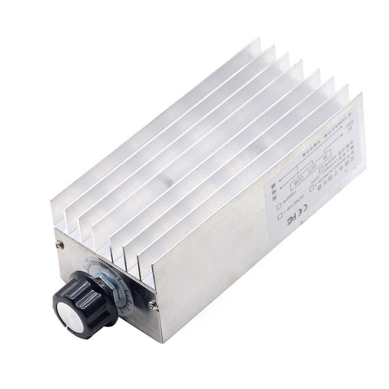 Areyourshop AC220V 10000W SCR Motor Speed Controller Volt Regulator Dimmer
