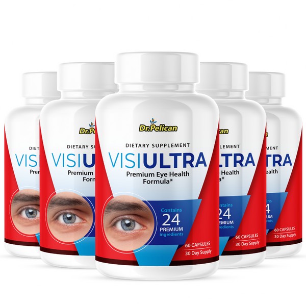 Pelican Vitamins Visiultra- Eye Support- 5 Bottles- 300 Capsules