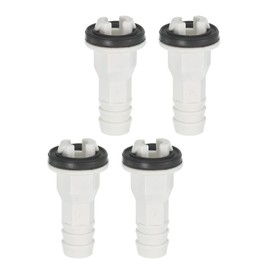 sourcing map 4Pcs Air Conditioner Drain Hose Connectors Elbow Fitting with Rubber Rings for Mini-Split Units and Window AC Unit 15mm, White