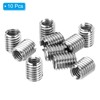 PATIKIL 10pcs M8*1.25 Male M6*1 Female Thread Adapter Sleeve Reducer