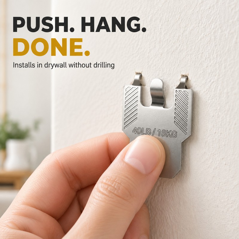 40 lb Claw Drywall Picture Hangers for Frames, Mirrors &