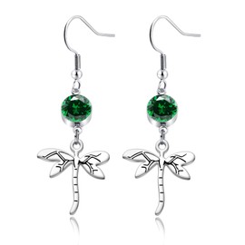 Outlander Earrings Outlander Inspired Jewelry Scotland Thistle Dangle Earrings Thistle Flower Jewelry Outlander Fans Gift (Dragonfly Ear S)