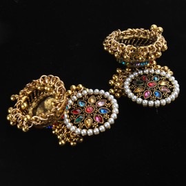 URTERYSER Fashion Earring, Jhumka Bell Shape Fringe Drop Earring Ethnic Sunflower Statement Earring