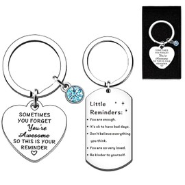 GWAWG 2 Pcs Keyring Inspirational Gifts Encouragement Mental Health Keychain For Family Friend Her BFF Thank You Goodbye Appreciation Graduation Gifts Her He Hug Self Love Gifts