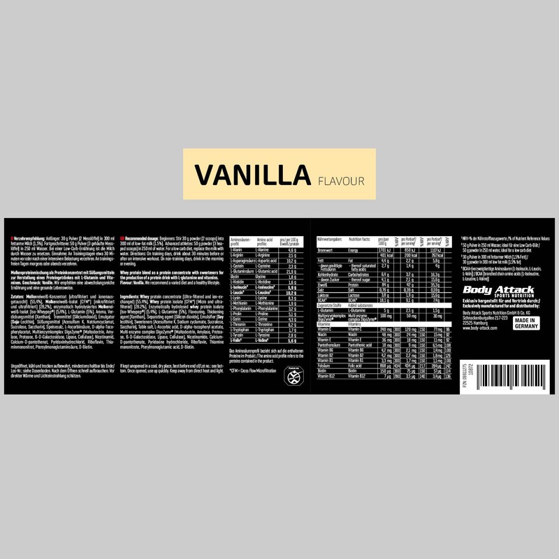 Body Attack Extreme Whey Deluxe 23638 900 g