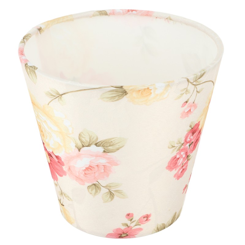 Cloth Lamp Shade Flower Pattern Clip On Bulb Lampshade for