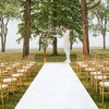 MODFUNS White Aisle Runner Wedding Carpet Runner 4x30FT Velvet Fabric