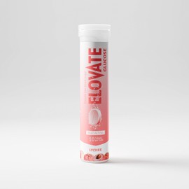 Elovate Effervescent Glucose Tablets - Fast Acting & Natural Energy Support - Ideal for Quick Vitality Replenishment - Lychee Flavored - 10 Effervescent Tablets (Pack of 4)