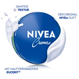 NIVEA NIVEA Creme Dose Universalpflege, klassische Feuchtigkeitscreme für alle Hauttypen, reichhaltige Hautpflege mit hautverwandtem Eucerit (150 ml)