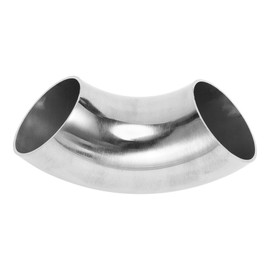 Motoforti 1.75" Inch OD 90 Degree Mandrel Bend Elbow Car Modified Exhaust Pipe Tubing 1.5mm/16GA Thickness 304 Stainless Steel Bend Tube Stair Handrail Piping 45x125x1.5mm