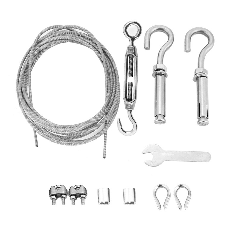 Outdoor Clothesline Stainless Steel Clothesline Wire Heavy Duty with Turnbuckle
