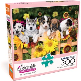 Buffalo Games - The Gangs All Here - 300 Piece Jigsaw Puzzle For Adults -Challenging Puzzle Perfect for Game Nights - Finished Size is 21.25 x 15.00