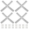 SeekLiny 16PcsT-Track Intersection for Woodworking with Screws,Double-Cut Jig Profile Universal