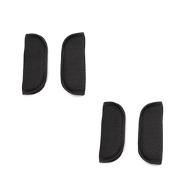 2 Pairs of Seat Belt Pads, AMONENZ Black Seat Belt Pads, 12 x 7 cm Seat Belt Shoulder Pads, Removable Seat Belt Shoulder Strap, for Car Seat Belt, Backpack, Shoulder Bag