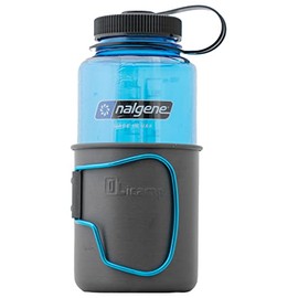 Olicamp Space Saver Mug Nalgene Sustain Tritan BPA-Free 32oz Wide Mouth Water Bottle Combo, Smoke Gray
