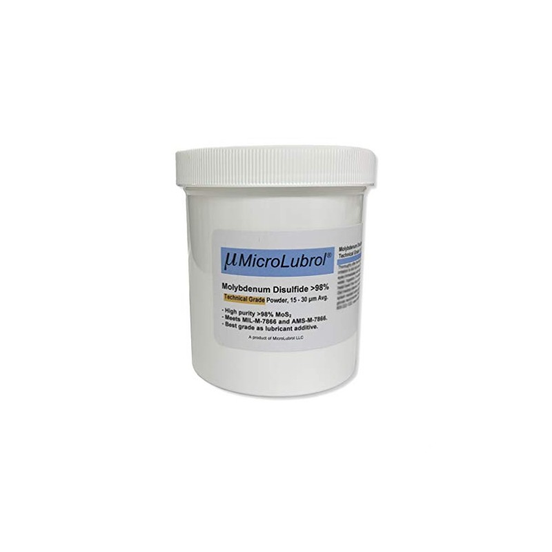 1 LB MicroLubrol Molybdenum Disulfide >98% Technical Grade Powder, avgerage