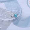 Xduargs Boho Turquoise Finger Ring Blue Turquoise Open Knuckle Ring
