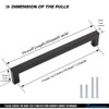 goldenwarm 2 Pack Matte Black Cabinet Pulls and Handles Modern