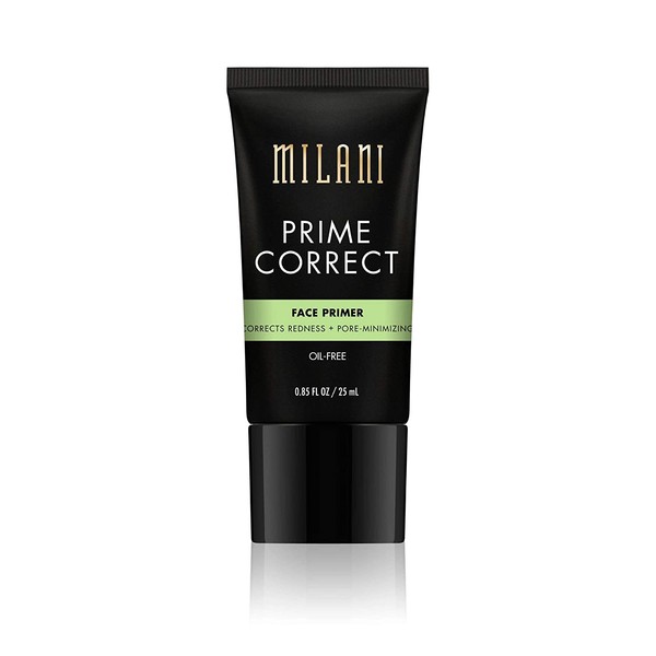 Milani Prime Correct Face Primer - Corrects Redness + Pore-Minimizing (0.85 Fl. Oz.) Vegan, Cruelty-Free Face Makeup Primer to Color Correct Skin & Reduce Appearance of Pores