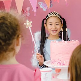 Talking Tables Talking Tables rosa und gold Zauberstab und Diadem für kleine Prinzessinnen. Tiara, Kostüm, Verkleiden, Stoff, Holz, eine Größe