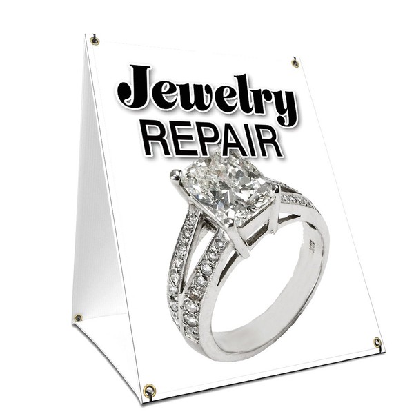 SignMission Aフレーム歩道Sign withグラフィックス各側に, 24"x36" A-frame Lightweight SBC-2436-Jewelry Repair