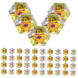 Vaguelly 50 pcs Hexagon Nail Rhinestones Durable Nail Gems for Art DIY Manicure for Weddings Parties and Special Occasions Easy to Apply Crystals