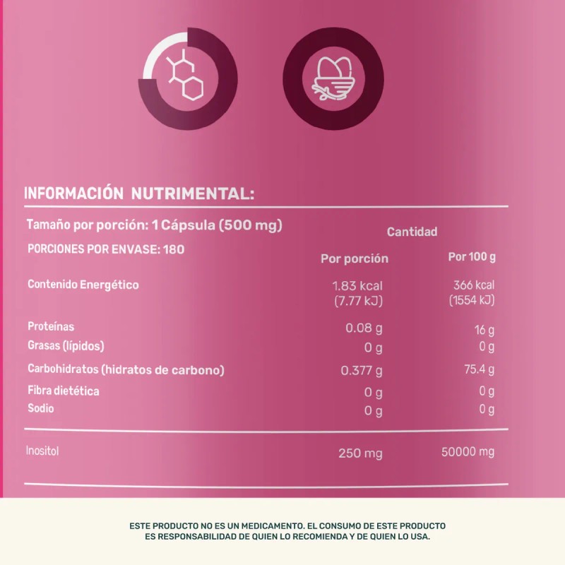 Inositol Life360 Womens Inositol 180 Cpsulas A Base De Inositol,
