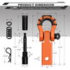 AUTMATCH Shackle Hitch Receiver 2" with 3/4" Mega D Ring