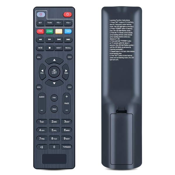 Replacement 2-in-1 Remote Control Compatible with ZJBOX ATSC Digital Converter