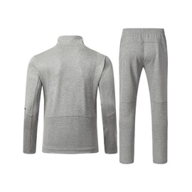 BGOWATU Men's Track suits set Sweatsuits Athletic Casual Sports Running Full Zip 2 Piece Outfits Light Grey L