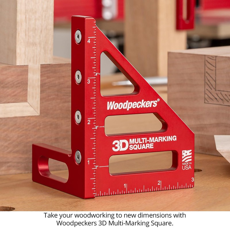 Woodpeckers 3D Multi-Marking Square, Inch Version, USA Made, Feature Packed
