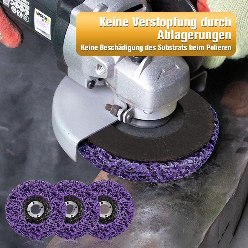 LAIWOO CSD Disc Grinding Disc, Purple Cleaning Disc Set, Coarse