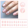 RUOKEXIN Short Press on Nails Square Fake Nails with Glue