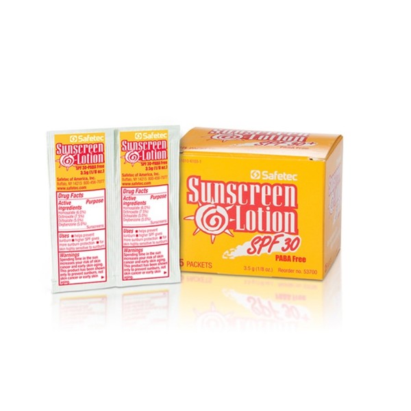 Safetec Sunscreen Lotion 3.5 Gram Packets SPF 30 - (Box of 25)