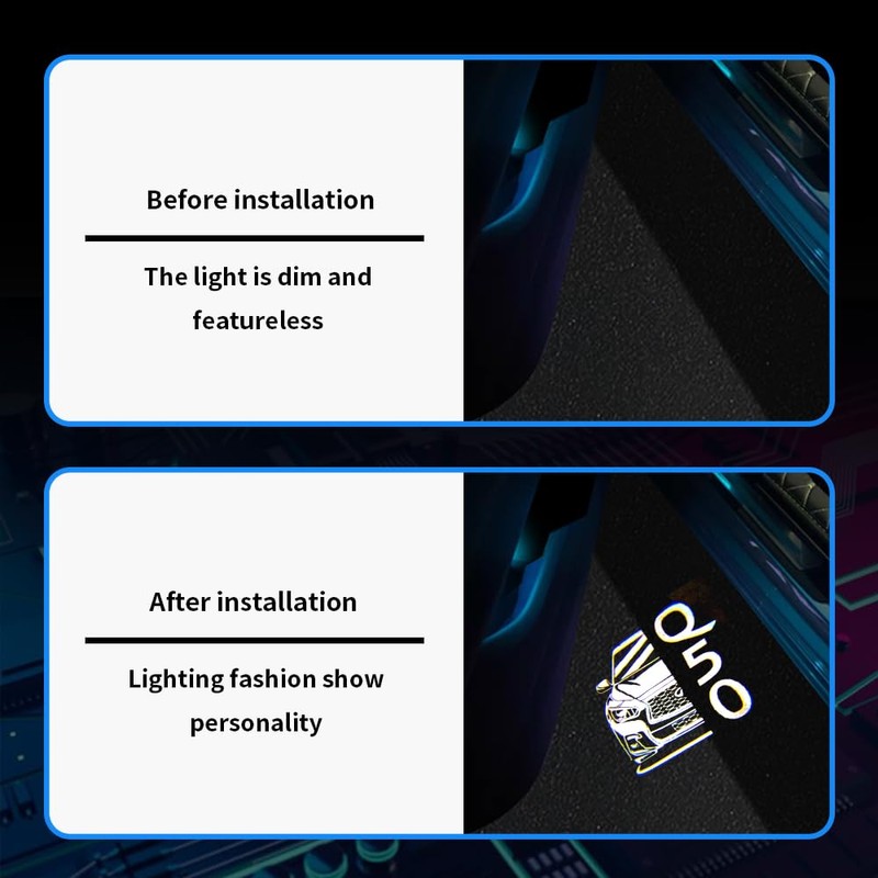 BuJinZeTui 2PCS LED Car Door Logo Lights Projector Compatible with