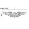 Smith & Warren Aviator Pilot Wings With Target Uniform Pin
