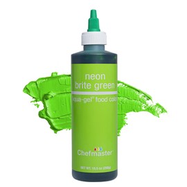 Chefmaster Neon Green Liqua -Gel Food Coloring | Vibrant Color | Professional-Grade Dye for Icing, Frosting, Fondant | Fade-Resistant | 10.5 oz